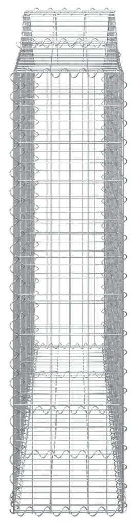 Cestos gabião arqueados 8pcs 200x30x120/140cm ferro galvanizado
