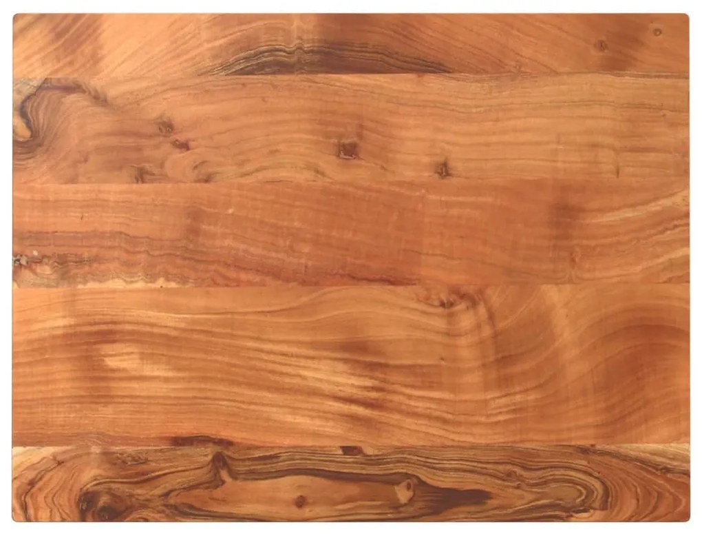 Tampo de mesa retangular 70x60x3,8 cm madeira de acácia maciça