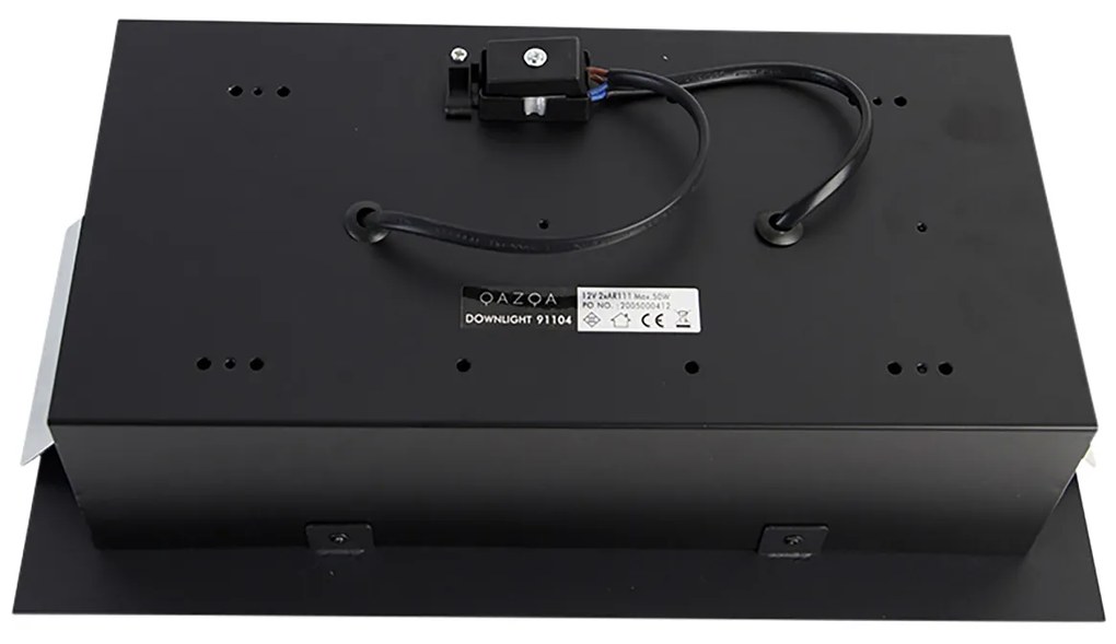 Conjunto de 6 focos embutidos pretos AR111 ajustáveis 2-luzes - Oneon