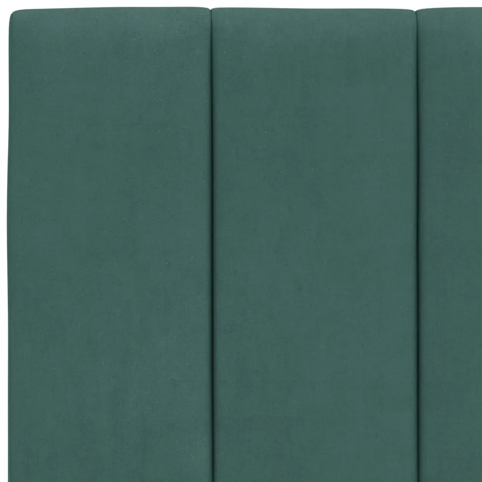 Estrutura de cama c/ luzes LED 180x200 cm veludo verde-escuro