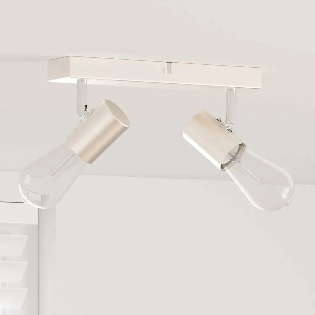 vidaXL Foco de teto com holofotes Níquel 26 x 6,5 x 11,5 cm Metal