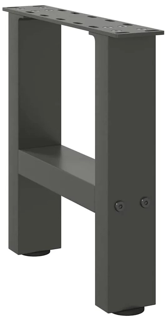 Pés para mesa de centro antracite 2 peças 30x(30-31) cm aço