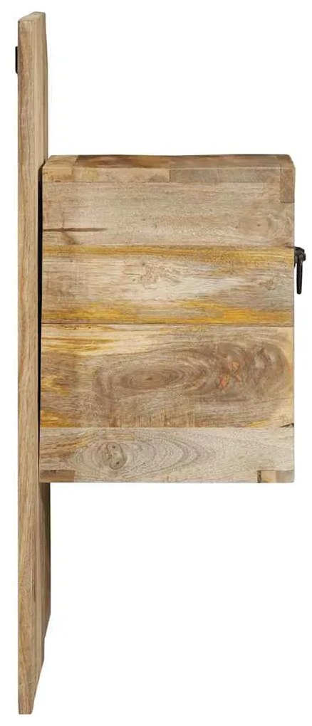 Mesa de cabeceira 60x32x80 cm madeira maciça manga áspera