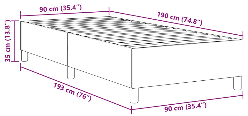 Cama Box Spring vidaXL Verde Claro Cinza Lona de Corduroy