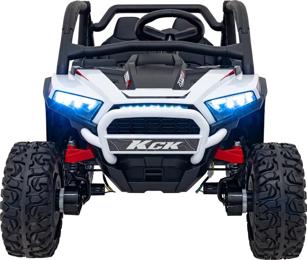 Buggy elétrico para Crianças 24V, 4x4 Buggy 4x4 KCK Rodas de espuma EVA Branco