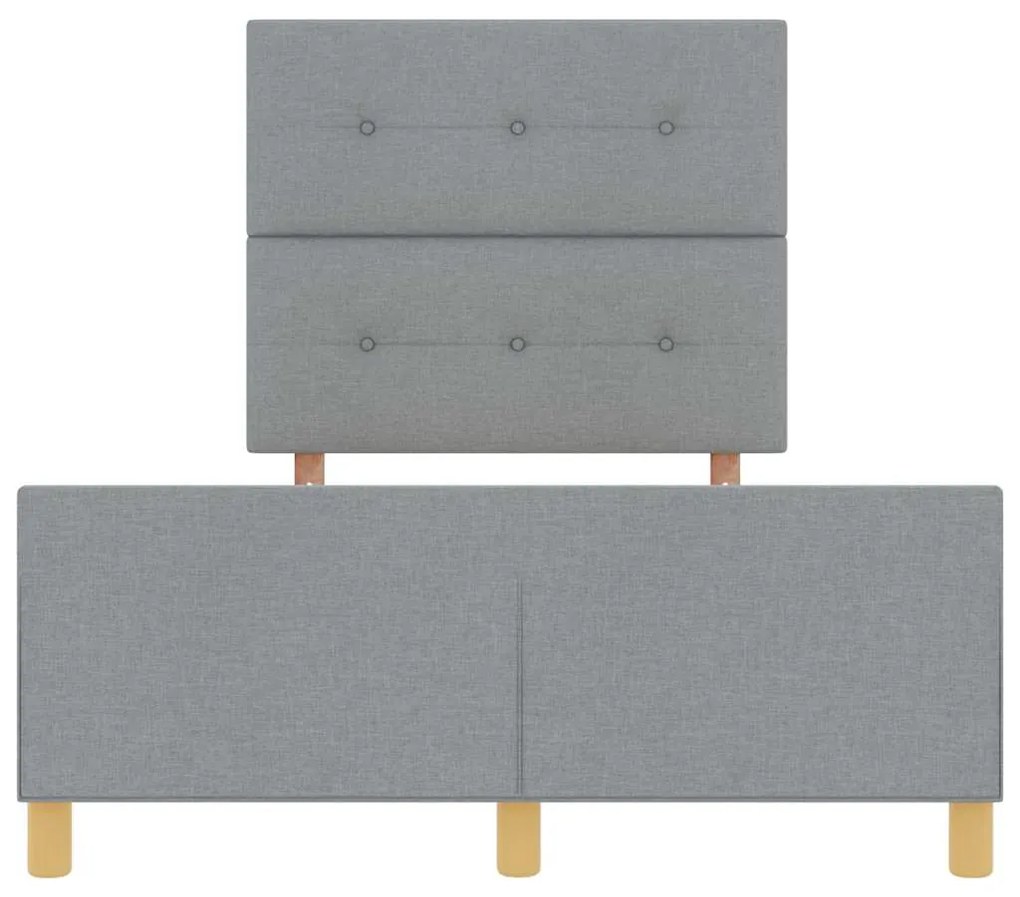 Estrutura de Cama vidaXL Cinza Claro 120x190 cm em Tecido