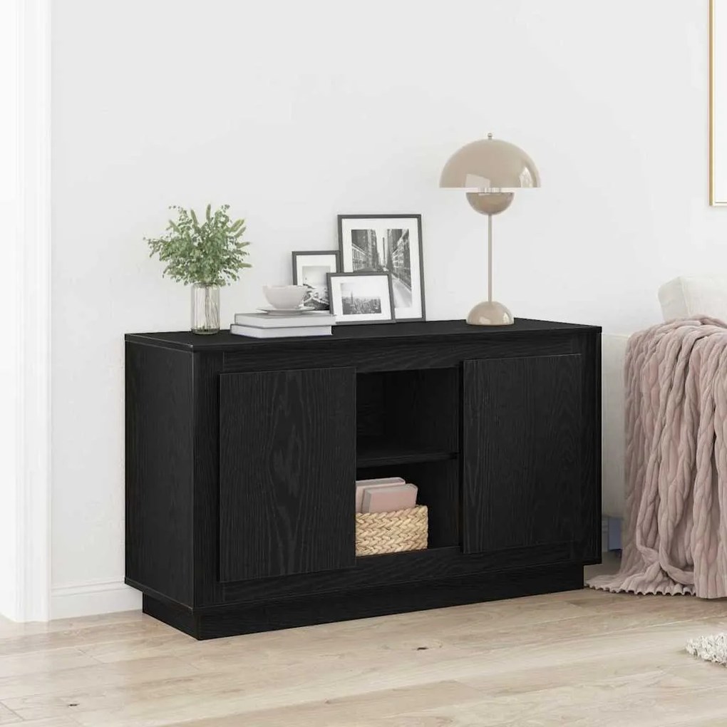 Buffet vidaXL Preto Carvalho 102x35x60 cm Madeira engenheirada