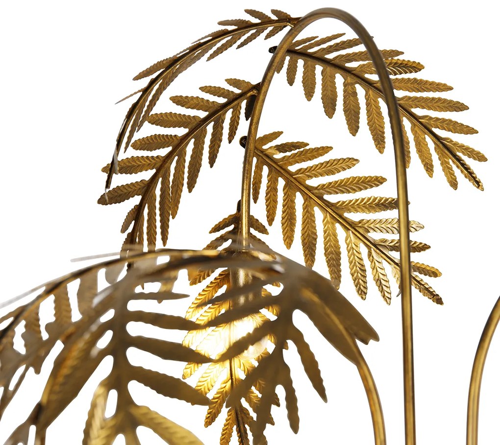 Candeeiro de pé vintage dourado 193 cm 3 luzes - Botanica Rústico