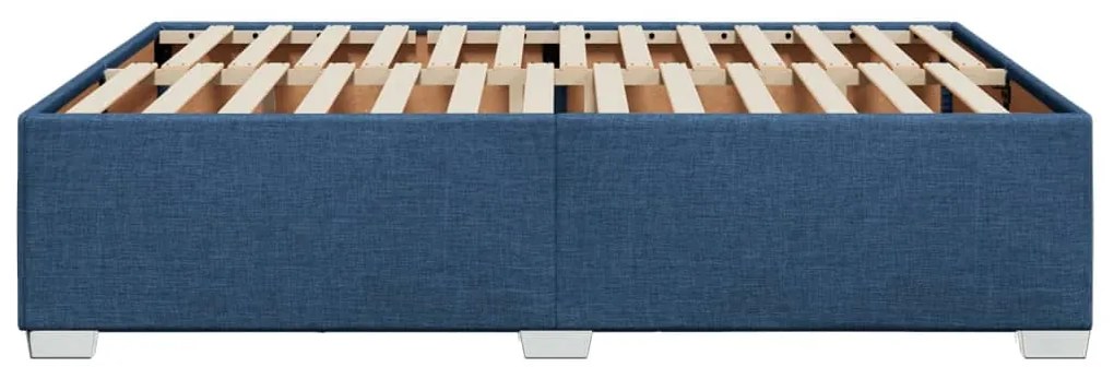 Estrutura de cama sem colchão 140x200 cm tecido azul