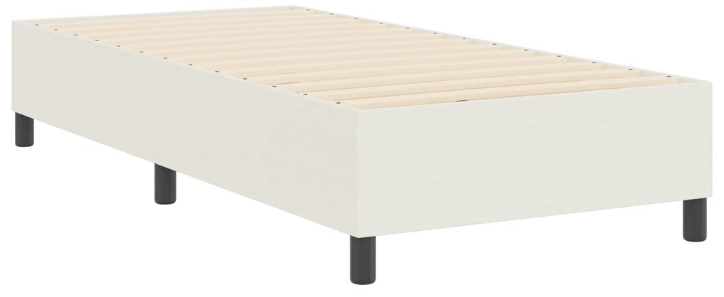 Cama Box VidaXL Creme 90x200 cm Tecido Acetinado