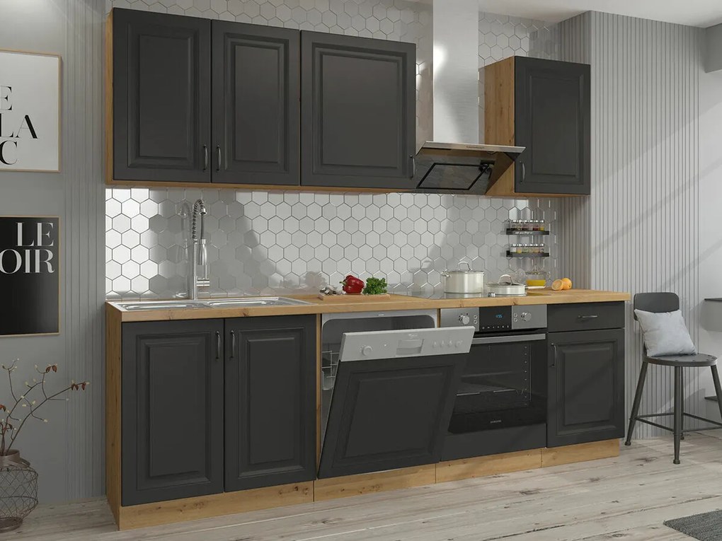 Conjunto de cozinha modular Retro Grey 150