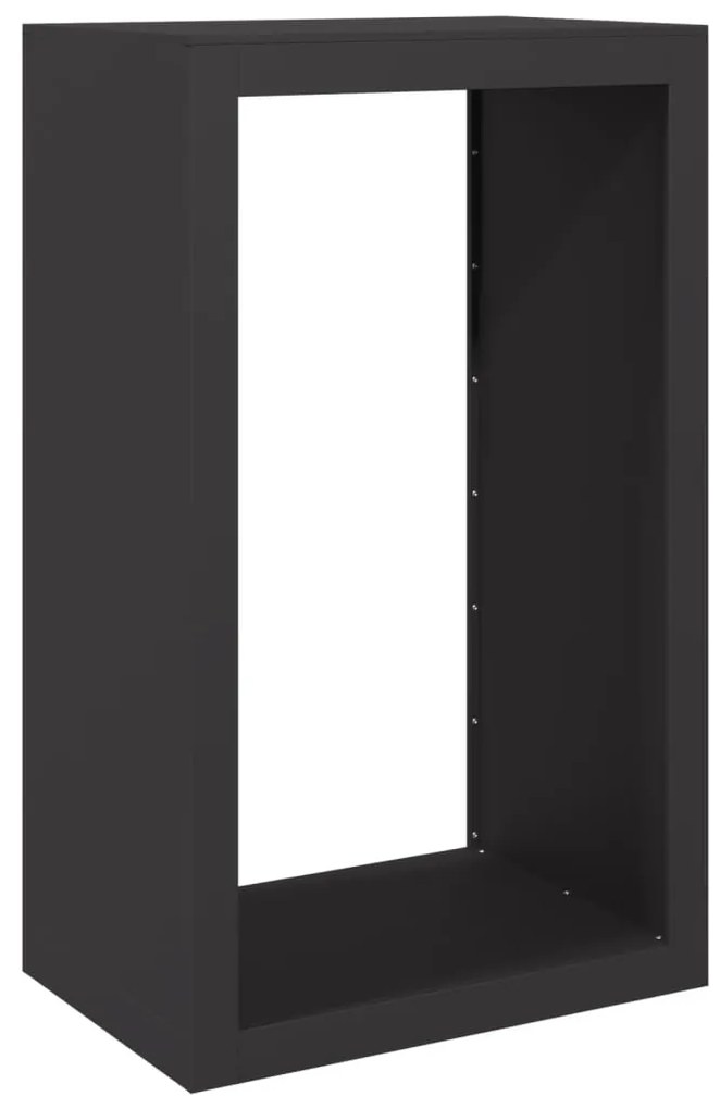 Suporte para lenha 60x40x100 cm aço preto