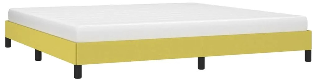 Estrutura de cama sem colchão 200x200 cm tecido verde