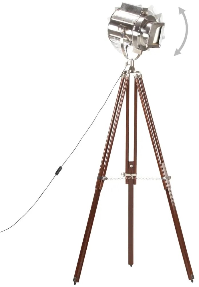 Candeeiro de chão tripé 180 cm madeira de mangueira maciça