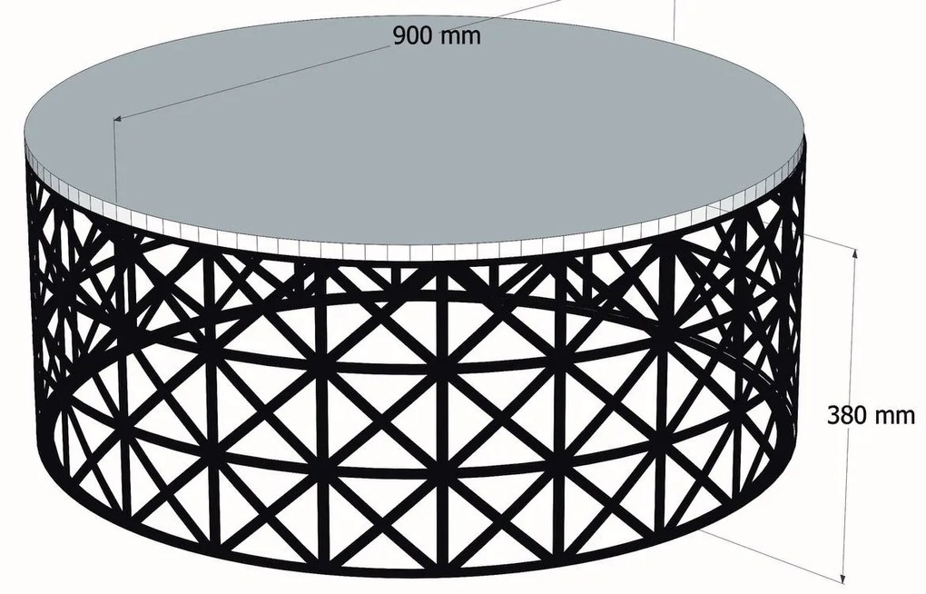 Mesa de Centro Selin – Branco – 90x38x90 cm