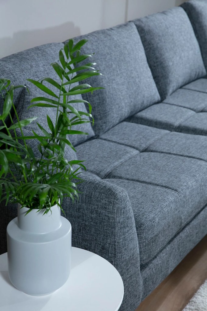 Sofá de Canto Tempo – Cinzento Escuro – 300 cm (230 cm) x 83 cm x 90 c
