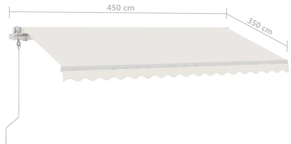 Toldo automático independente 450x350 cm cor creme