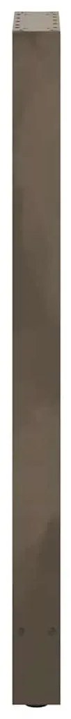 Pés de mesa de bar em aço natural, 2 peças, 50x (110-111) cm, aço