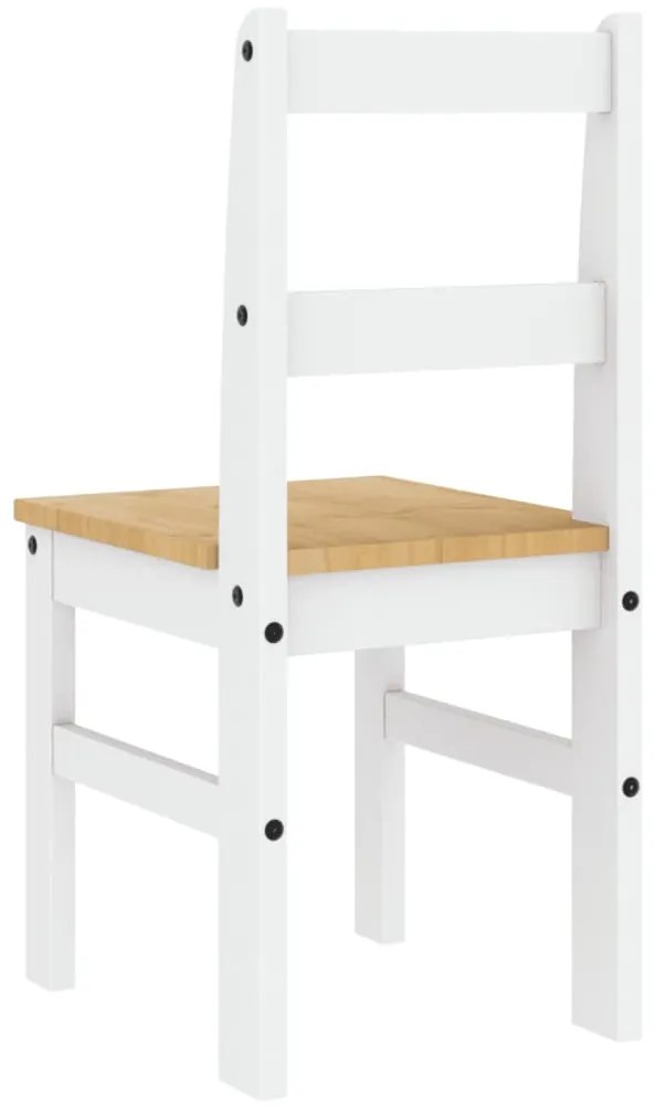 Cadeiras de jantar 2 pcs Panama 40x46x90 cm pinho maciço branco