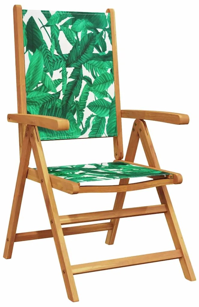 Conjunto de Jantar de Jardim 7 pcs Padrão de folhas 6-Pessoas