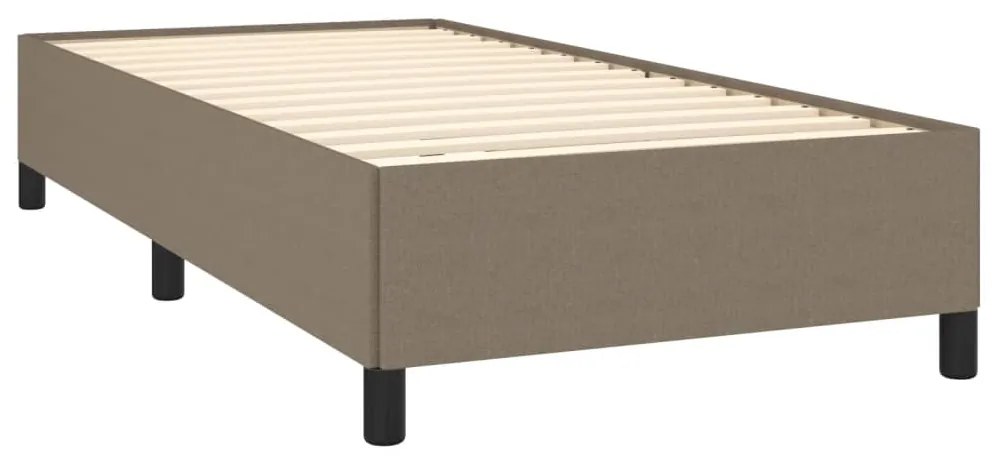 Estrutura de cama 100x200 cm tecido cinza-acastanhado