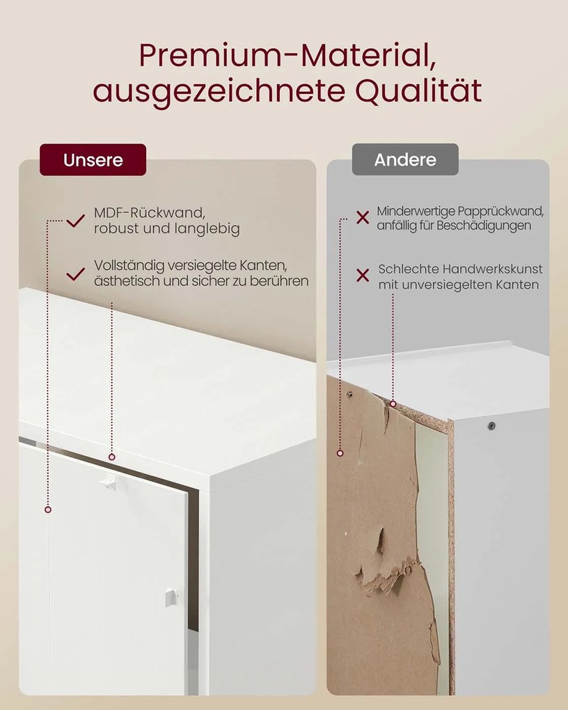 Estante com 6 prateleiras 24 x 60 x 175 cm branco