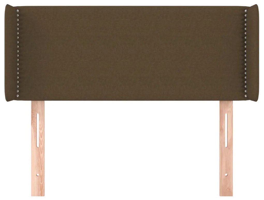 Cabeceira de cama c/ abas tecido 83x16x78/88 cm castanho