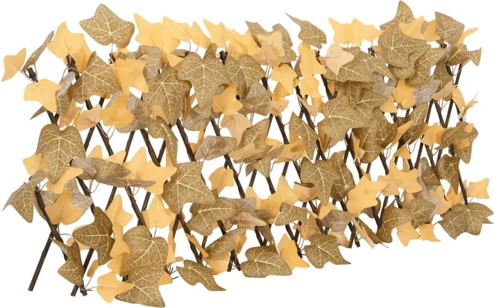 vidaXL Treliça de ácer artificial extensível 180x30 cm laranja