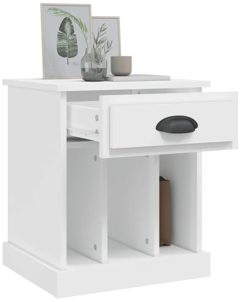 Mesa de cabeceira 43x36x50 cm branco