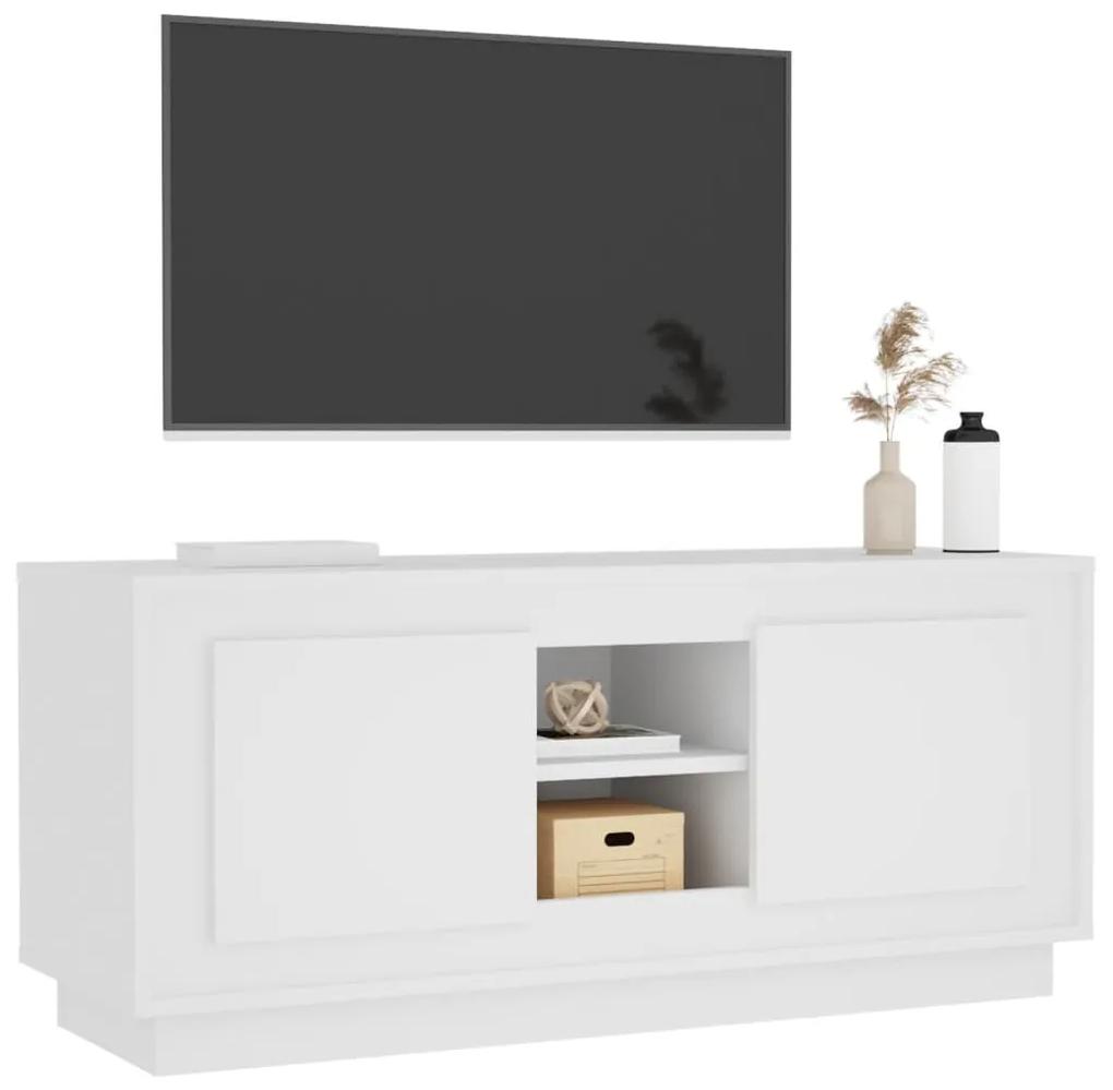 Móvel de TV 102x35x45 cm madeira processada branco