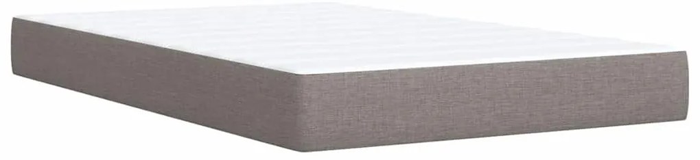 Cama com molas/colchão 120x200 cm tecido castanho-acinzentado