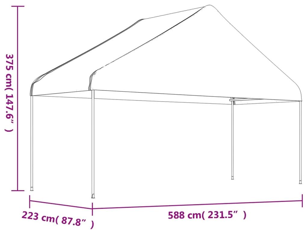 Tenda de Eventos com telhado 15,61x5,88x3,75 m polietileno branco