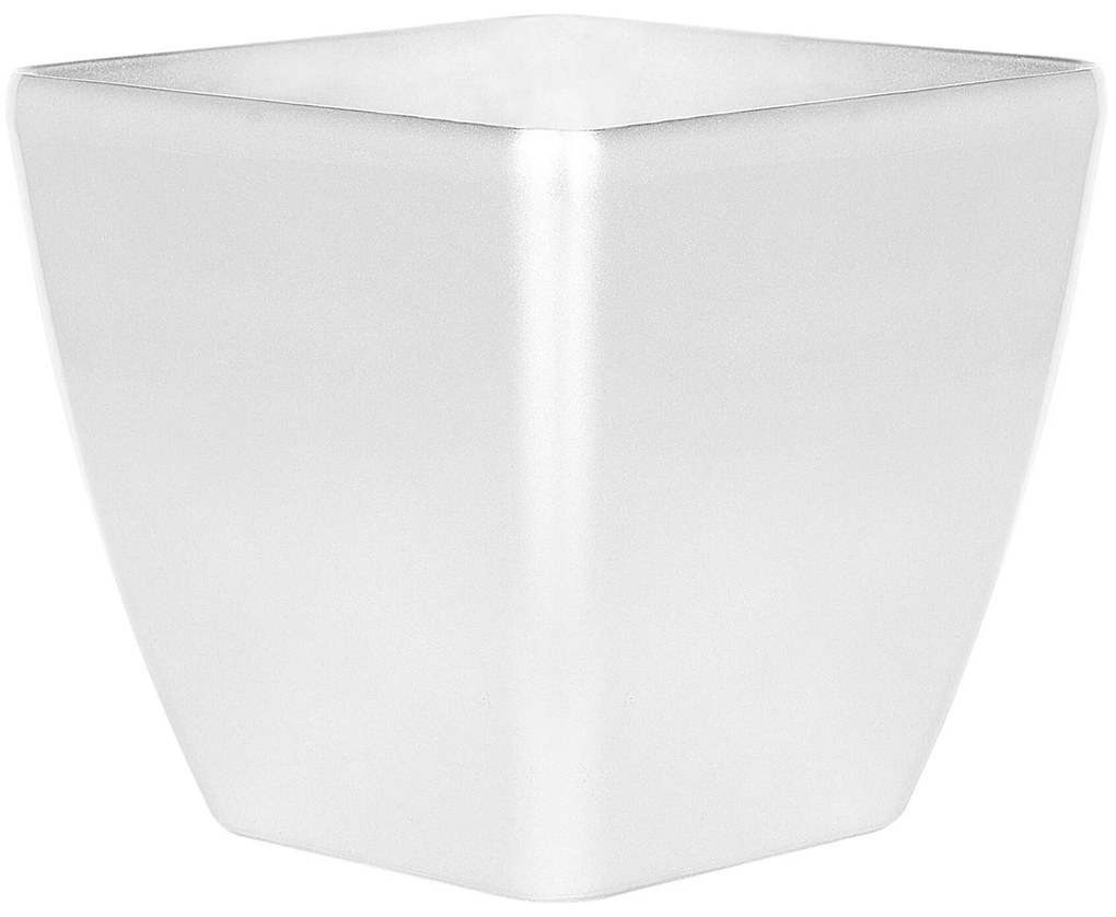 Vaso decorativo para plantas 35 x 35 x 34 cm prateado ASTRAS Beliani