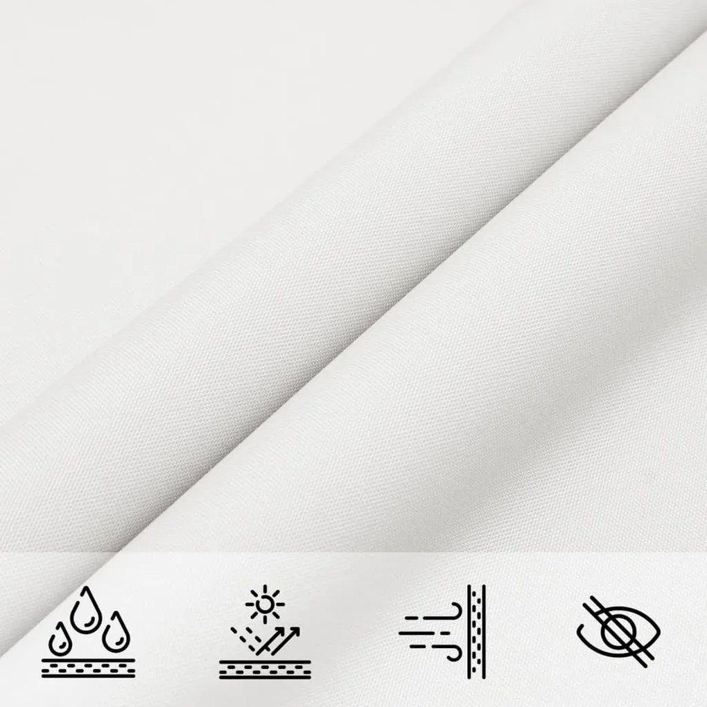 Para-sol vela tecido oxford triangular 2,5x2,5x3,5 m branco