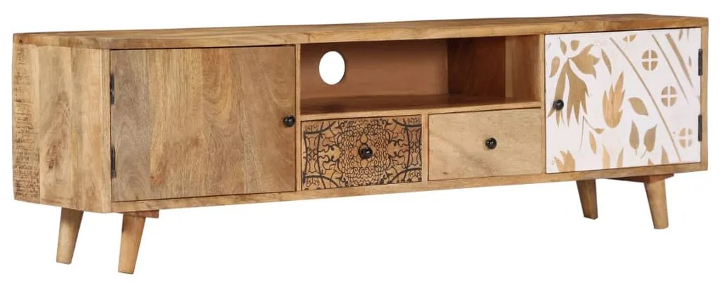 vidaXL Móvel de TV 140x30x40 cm madeira de mangueira maciça