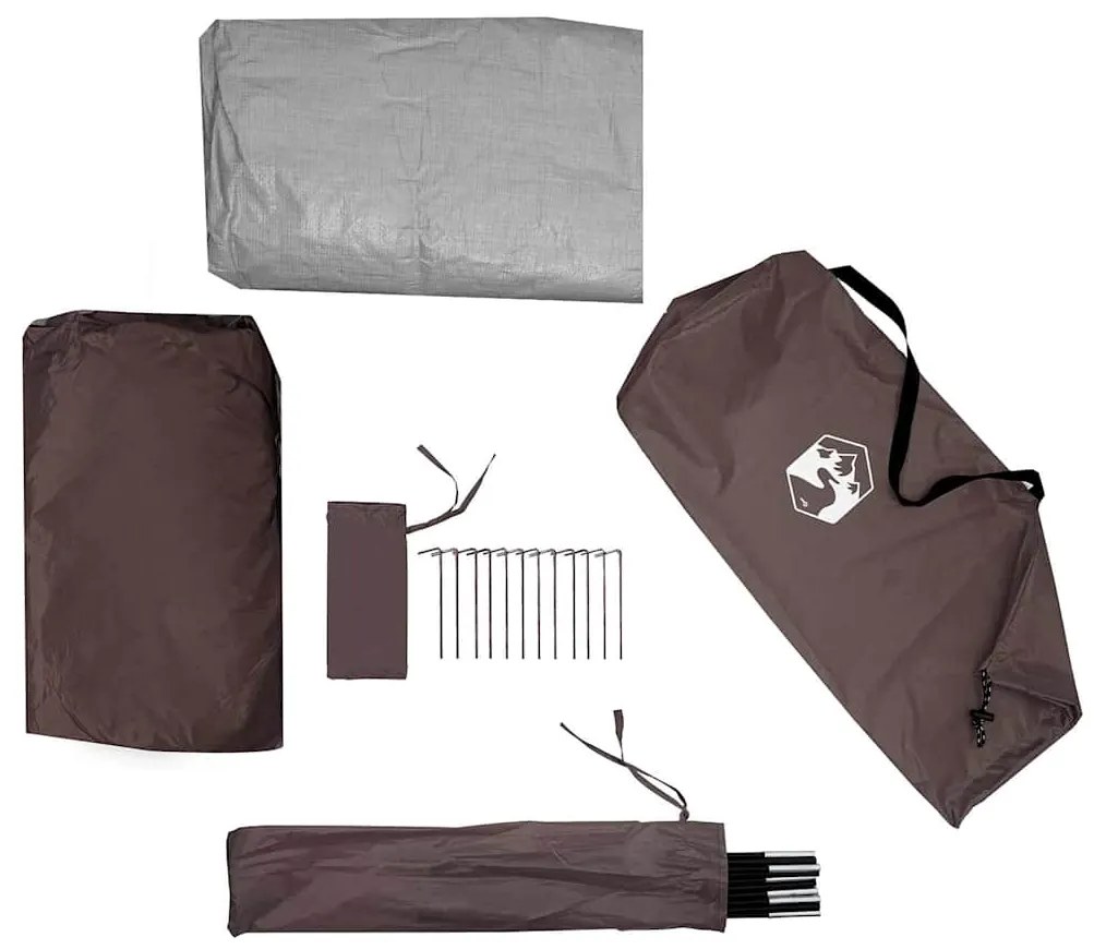 Tenda de pesca para 3 pessoas impermeável castanho