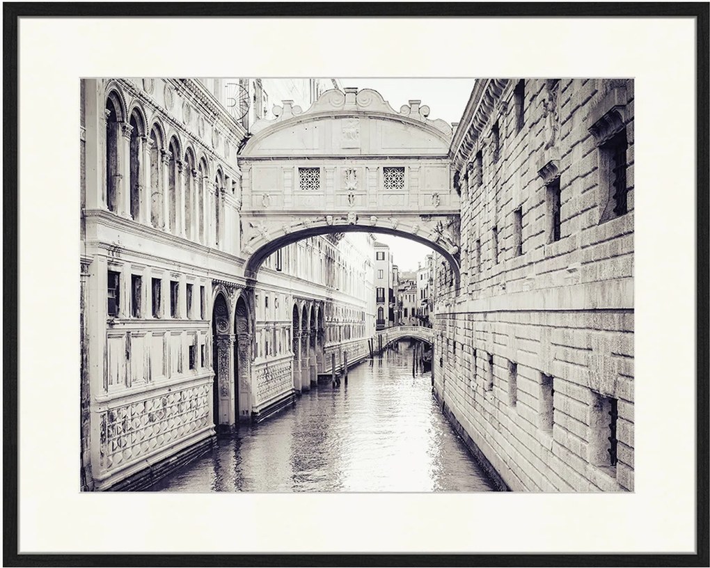 Impressão digital emoldurada Bridge Of Sighs In Venice