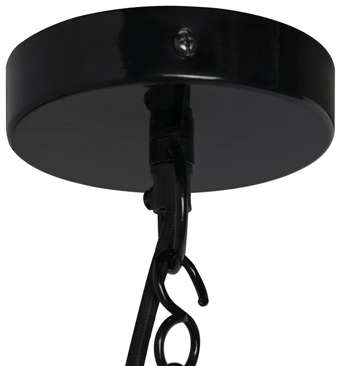 Candeeiro de suspensão industrial preto - Warrior Industrial,Retro