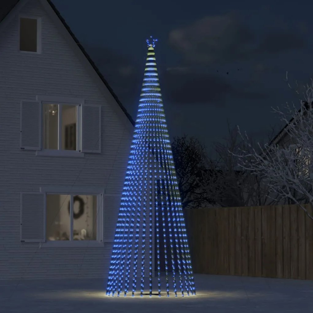 vidaXL LED Árvore de Natal 1544 LEDs Azul 500 cm
