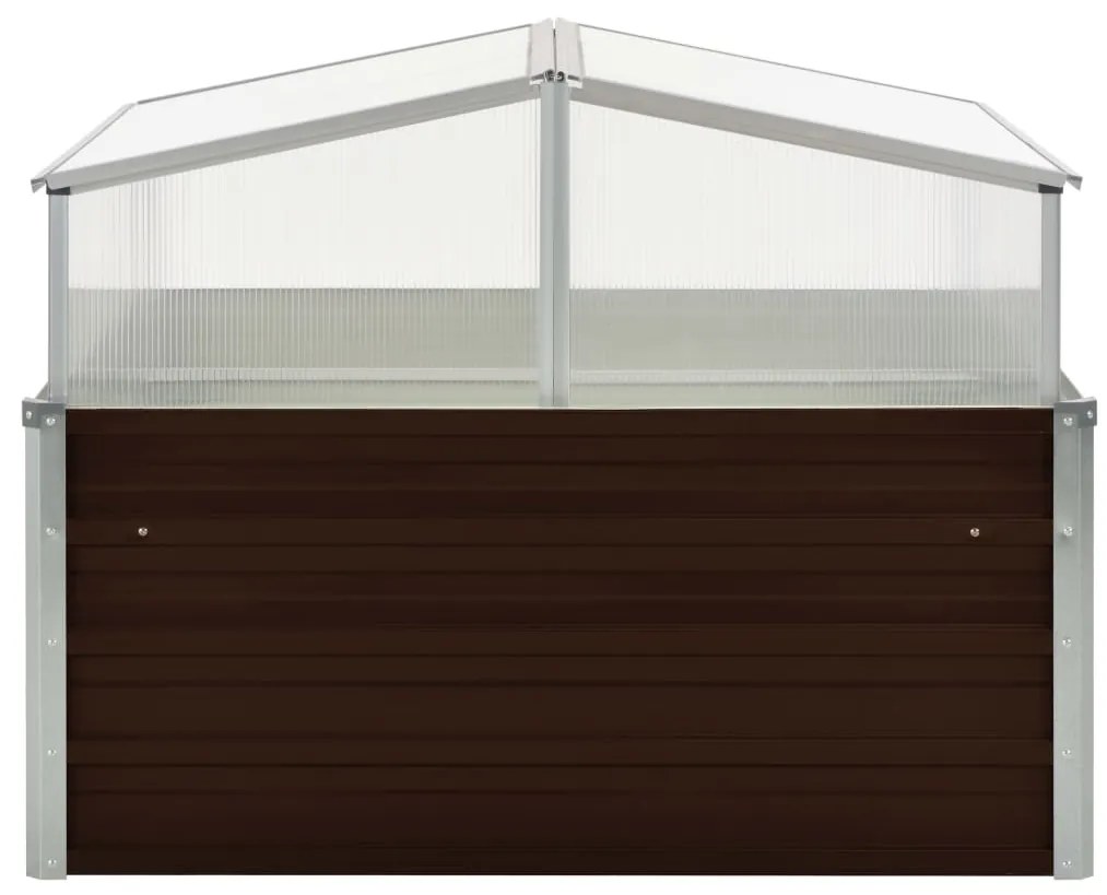 Estufa 100x100x85 cm aço galvanizado castanho