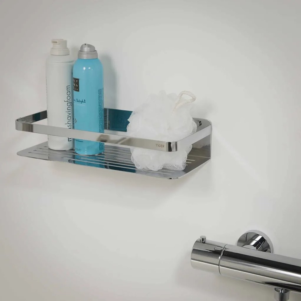 Prateleira para casa de banho Caddy L cromado 1400230346