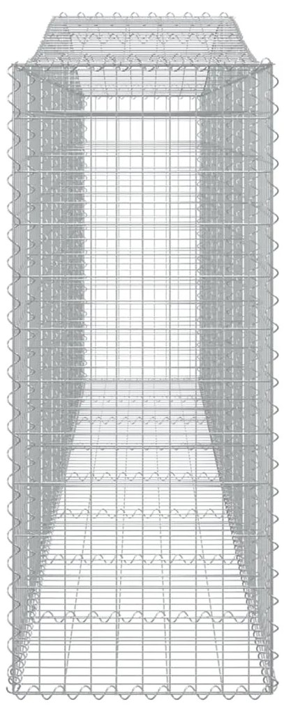 Cestos gabião arqueados 2pcs 400x50x120/140cm ferro galvanizado