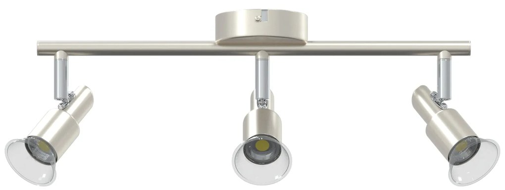 Spotlight de Teto 3 Vias Ajustáveis Níquel Escovado GU10