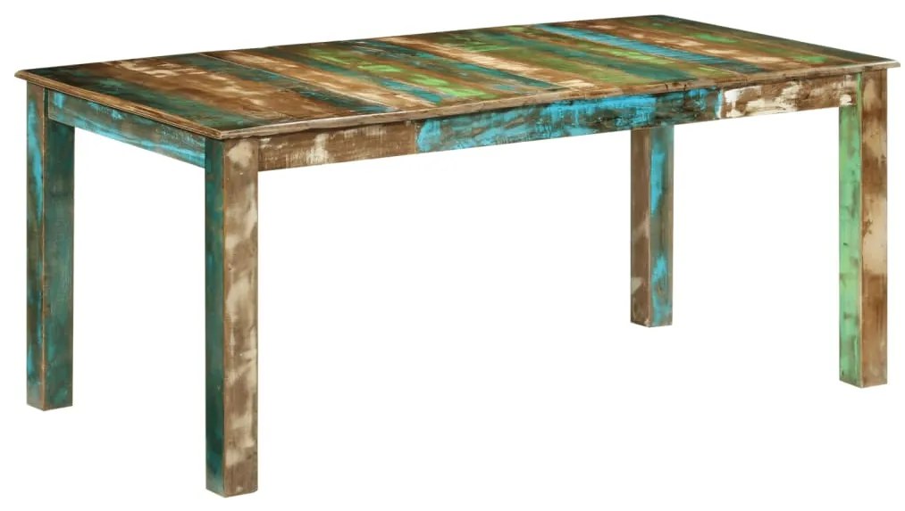 vidaXL Mesa de jantar 180x90x76 cm madeira recuperada maciça