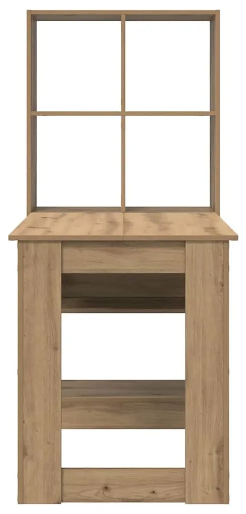 Mesa com prateleira com armazenamento carvalho artisiano 122 x 67 x 14