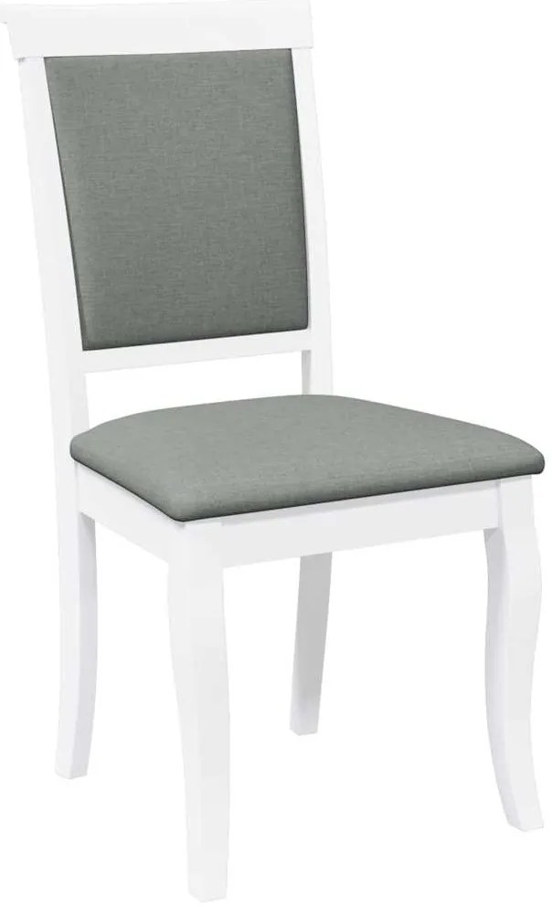 Cadeiras de jantar com almofadões 2 pcs madeira maciça branco