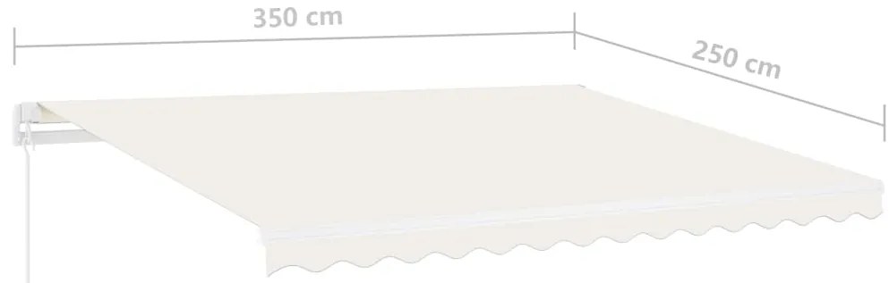 Toldo automático independente 350x250 cm cor creme