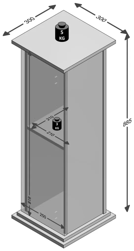 FMD Mesa de apoio com porta 88,5 cm cor de carvalho