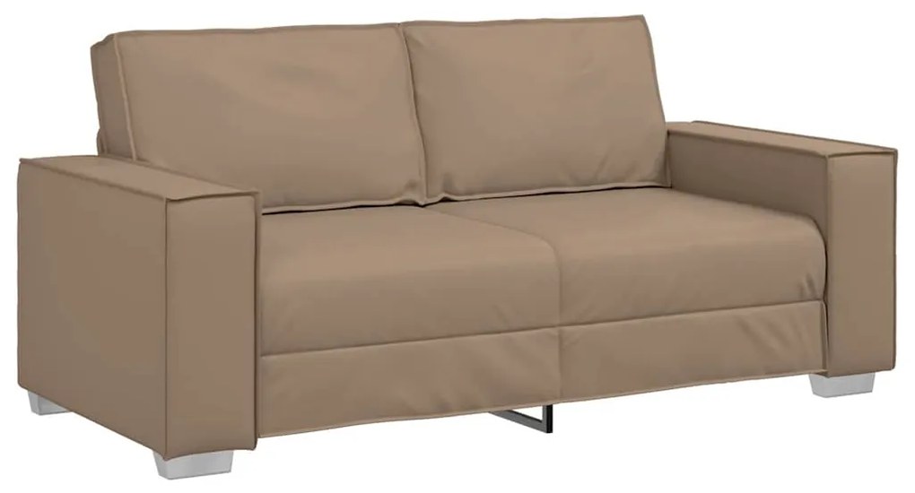 Sofá Loveseat vidaXL Cappuccino 140 cm em Couro Sintético