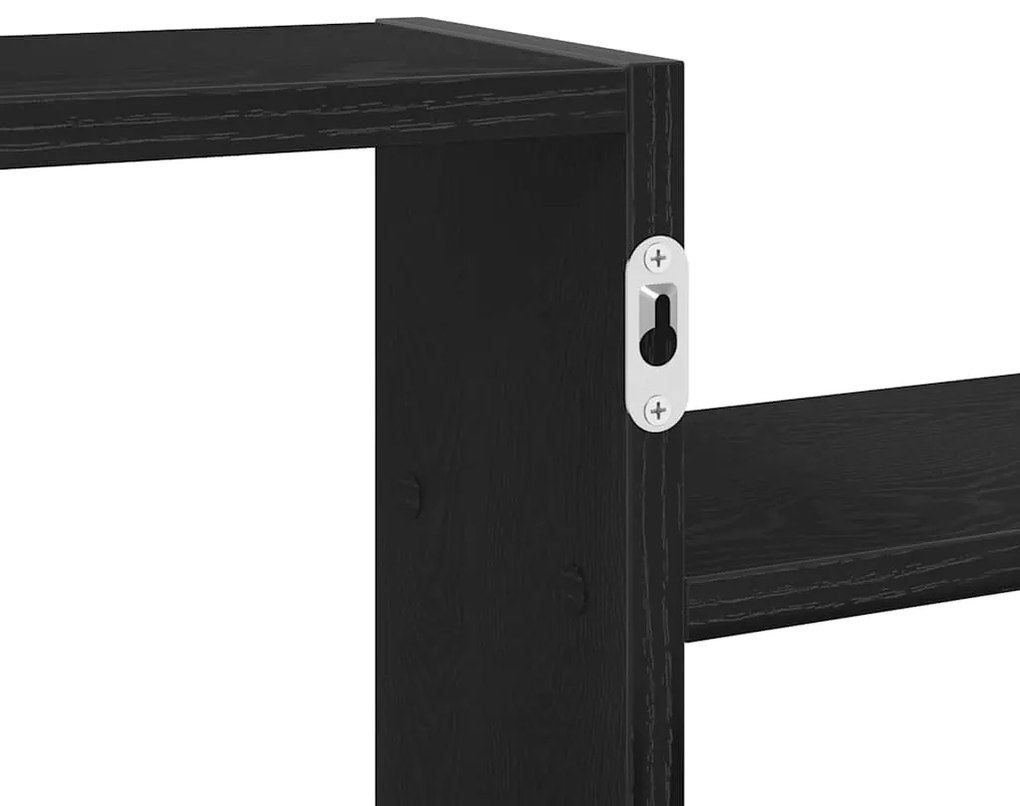 Prateleira de parede 104x15x49 cm deriv. madeira carvalho preto